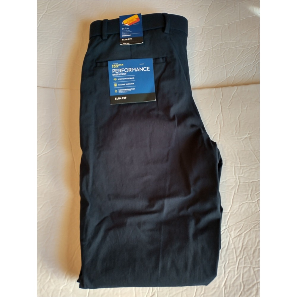 Men's Apt.9 Dress Pants Premium Flex Performance Extra Slim Fit Blue 32x30